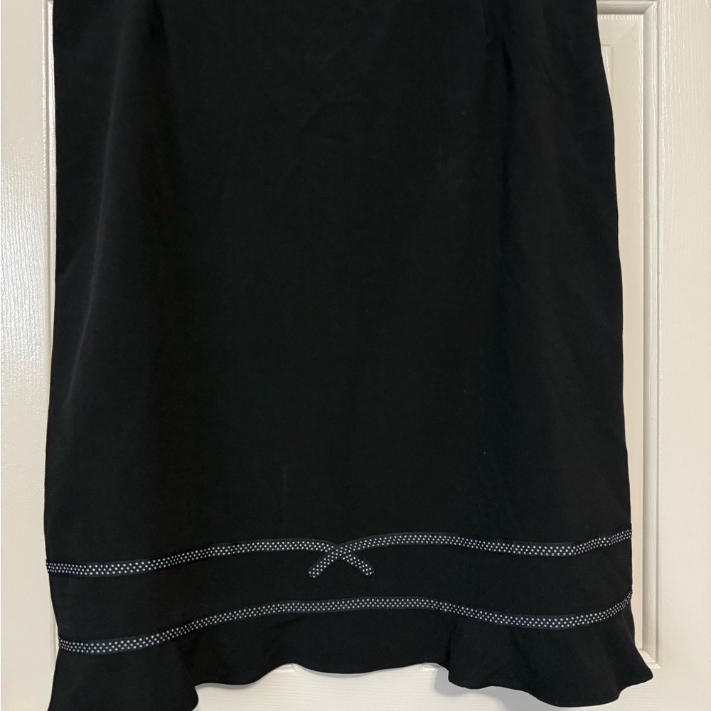 Giorgio Fiorelli Black A-Line Skirt with Bow Accent